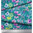 thumbnail image 3 of Soimoi Rayon Fabric Flower Watercolor Fabric Prints by Yard 42 Inch Wide, 3 of 3