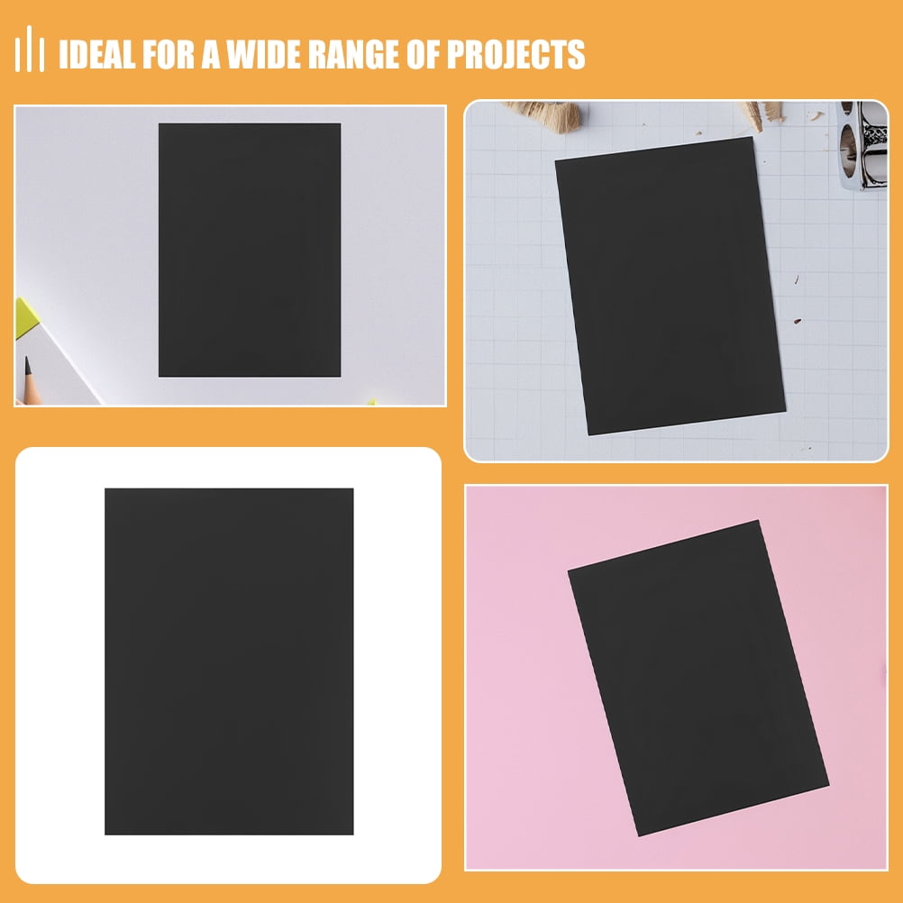 Worgeous 80 Sheets  Black Cardstock Thick Cardstock Paper Heavyweight Construction Paper For Invitations Christmas Cards Menus Decorations Diy Cards Scrapbook Calligraphy