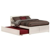 Leo & Lacey Urban Full Trundle Platform Bed in White