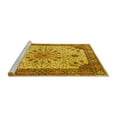 thumbnail image 2 of Ahgly Company Machine Washable Indoor Square Persian Yellow Traditional Area Rugs, 6' Square, 2 of 4