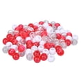 thumbnail image 2 of 100 Uds. Cuentas para rastas de pelo, diferentes colores, cuentas para trenzado de cabello, accesorios de decoración para barba, rojo, blanco transparente, 2 of 8