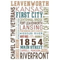 thumbnail image 3 of Leavenworth, Kansas, Typography (100% Cotton Tea Towel, Decorative Hand Towel, Kitchen and Home), 3 of 3