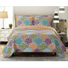 Dahlia Coverlet Wrinkle Free Set Oversized Reversible Set- Full/Queen