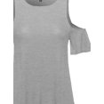 thumbnail image 3 of FashionOutfit Women's Cold Shoulder Solid Top, 3 of 3