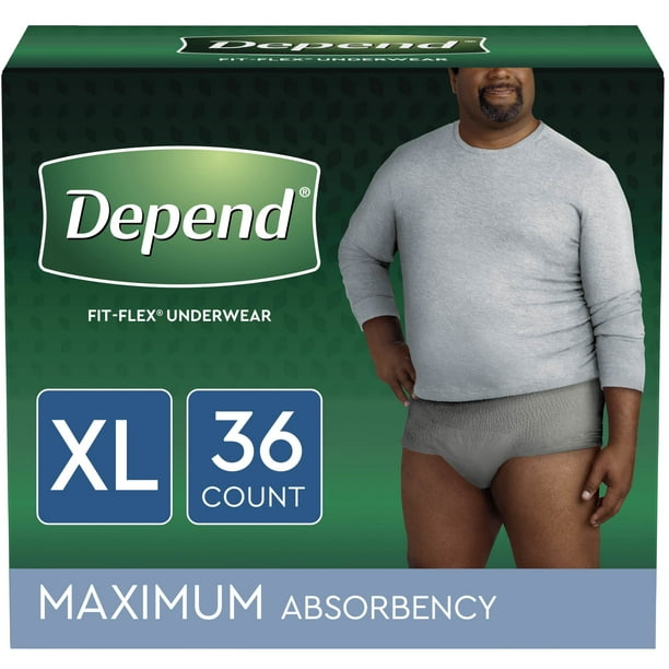 Depend FitFlex Adult Incontinence Underwear for Men, Maximum