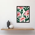 thumbnail image 4 of Artery8 Abstract Flower Blooms Pink Green Bright Painting For Living Room Art Print Framed Poster Wall Decor 12x16 inch, 4 of 5
