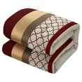 thumbnail image 3 of Nanshing Avalon 8 Piece Trellis Moroccan Print Comforter Set, Berry/Taupe, King, 3 of 7