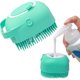 thumbnail image 1 of Champú para perros y gatos, masajeador, cepillo de baño, fregador de ducha, dispensador de jabón de silicona, 1 of 5