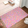 thumbnail image 5 of Haiem Pink Donut Front Door Mat Indoor Outdoor Entrance, Waterproof All-Season, All-Weather Doormat, Durable Flannel Fabric, Fade Resistant, Low Profile, 16x24in, 5 of 9