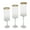 TYPE5, variant on Efavormart Set Of 3 | Clear Gold Rimmed Long Stem Glass Hurricane Candle Holders, Cylindrical Pedestal Flower Vases - 16", 18", 20"