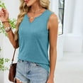 thumbnail image 4 of Axiiglly Long Tank Tops for Women 2026 Notch Neck Sleeveless Loose Fitting Slim Summer Casual Flowy Basic Outdoor Wide Strap Cami Tee Shirts, S-2XL, 4 of 9