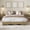 Natural wood color, variant on Low Profile Wood Platform Bed Frame with Wave Edge, Solid Slat Support, Noise-Free, No Box Spring Needed, Easy Assembly - Twin, Walnut
