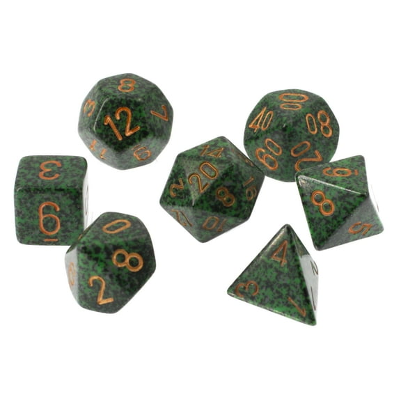 Chessex CHX25335 Dice-Speckled Golden Recon Set, One Size, Multicolor