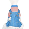thumbnail image 1 of Ropa de otoño e invierno para mascotas Tirantes vaqueros para mascotas Tirantes a rayas para mascotas Ropa para perros MFZFUKR BST2002906-5, 1 of 5