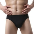 thumbnail image 4 of Lilgiuy Men's Ice Silk Underwear Low Waist Charming U Bag Traceless T-shaped Underwear Classic Multipack Panties, 4 of 5
