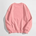 thumbnail image 6 of larppty Women's Long Sleeve Tops Casual Solid Cute Crewneck Basis Sweatshirts Pullover Fall Shirts (Pink, M), 6 of 6