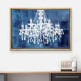 thumbnail image 3 of wall26 Framed Canvas Print Wall Art White Chandelier Silhouette on Navy Background Decorative Lights Digital Art Modern Art Chic Relax/Calm for Living Room, Bedroom, Office - 16"x24" Natura, 3 of 5