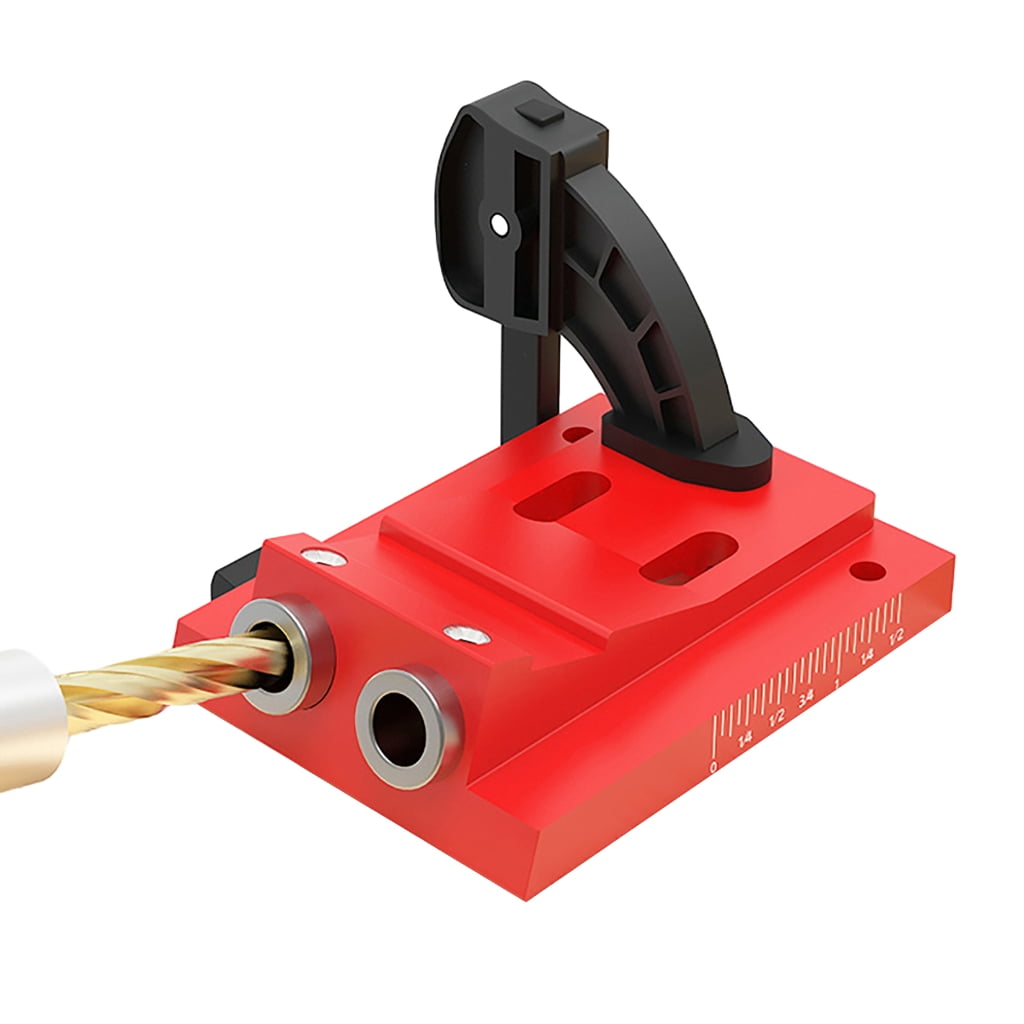 3 in 1 Woodworking Doweling Jig Kit Handheld Pocket Hole Jig Tools Set Adjustable Drill Guide Locator Puncher Tool