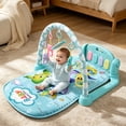 thumbnail image 3 of Fuebueo Baby Gym Kick and Play Piano Gym, Musical Activity Play Mat for Infants, Tummy Time Sensory Development Toy with Hanging Rattles, Blue Shark, 3 of 7
