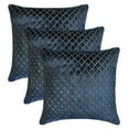 thumbnail image 4 of The HomeCentric Decorative Navy Blue Pack of 2, 22"x22" (55x55 cm) Throw Pillows, Velvet Textured, Lattice, Geometric Pattern Throw Pillows For Couch, Geometric Pattern Modern Style - Geolattice Navy, 4 of 5