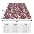 thumbnail image 3 of Cauagu Skull rock music record Pattern Flannel Bed Blankets,Fleece Blanket Comfortable Air Conditioning Blanket for Sofa Bed Travel Couch & Living Room -40"x30", 3 of 8