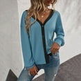 thumbnail image 2 of Durtebeua Long Open Front Sweaters Jacket Fall Winter Coats Outerwear Women'S 3/4 Sleeve Open Front Cropped Cardigan, 2 of 6