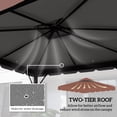thumbnail image 4 of Outsunny 10' x 10' Gazebo Replacement Canopy, Double Roof Gazebo Top Cover (TOP ONLY), Coffee, 4 of 9