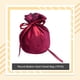 thumbnail image 3 of Cateissary Bolsa de terciopelo con fondo redondo, joyería con cordón, organizador de suministro de regalo de cumpleaños para fiesta, paquete de Almacenamiento y organización del hogar Vino rojo, 3 of 6