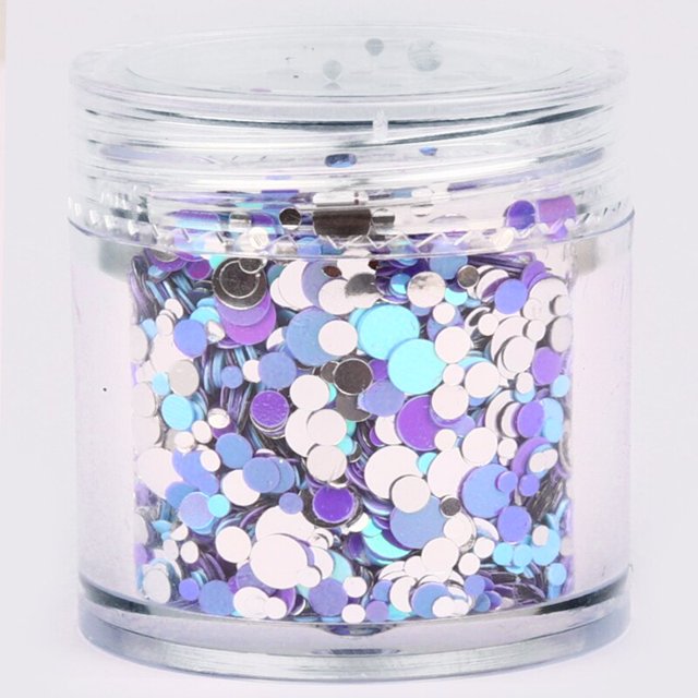 RIKONKA-copos de lentejuelas para decoración de uñas, mariposas holográficas, formas redondas, brillos 3D, decoración de manicura brillante y colorida