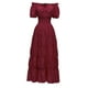 thumbnail image 2 of Vestido camisero Medieval Accesorios de moda Vestido largo de pirata campesino para adultos Rojo XL perfecl, 2 of 8
