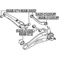 thumbnail image 2 of Febest REAR LOWER TRANSVERSE LINK # 0425-CU20L OEM MN100109, 2 of 2