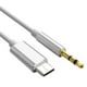 thumbnail image 2 of Cable Adaptador Tipo C a Audífonos Auxiliar 3.5mm Macho 1m Plateado, 2 of 3