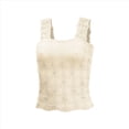 thumbnail image 1 of Tops Cortos de Tirantes Anchos con Cuello Cuadrado para Mujer, Tops Florales para Salir, Tops Cortos Ajustados con Ribete de Lechuga, Abeja L, 1 of 6