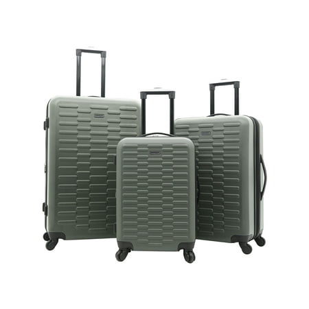 3PC GREENSBORO EXPANDABLE HARDSIDE LUGGAGE SET, OLIVE