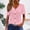 Pink, variant on Short Sleeve Shirts For Women，Long Womens Shirts Tunic Tops Short Sleeve Summer Tops For Women Flowy Sleeve Tops For Women Summer Tops Womens Oversized Tee Shirts Basic Tees For Women