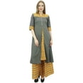 thumbnail image 5 of Phagun Indian Women's Clothing Gray A-Line Kurti Kurta Dress With Palazzo-24, 5 of 7