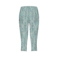 thumbnail image 4 of uublik Yoga Capris for Women High Waisted Knee Length Capris Summer Plus Size Cozy Cropped Pants Stretch Yoga Sweatpants Sky Blue XXL, 4 of 4