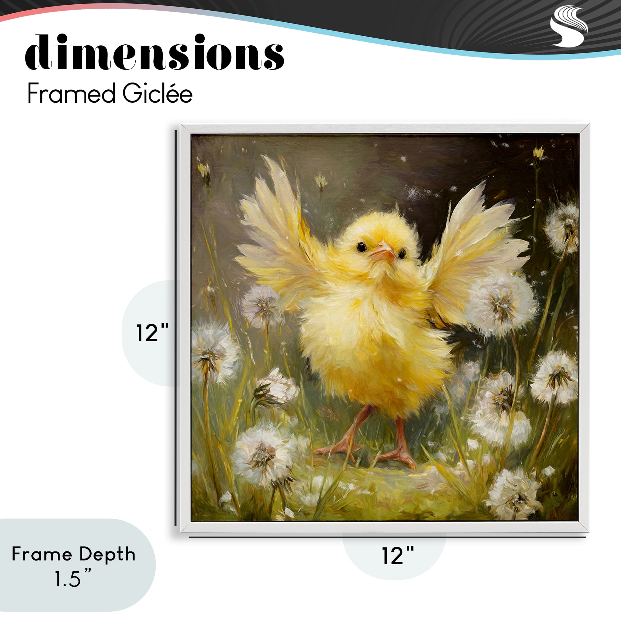 Stupell Industries Free As A Peep Chick White Framed Giclee Art, design by Tina LeCour