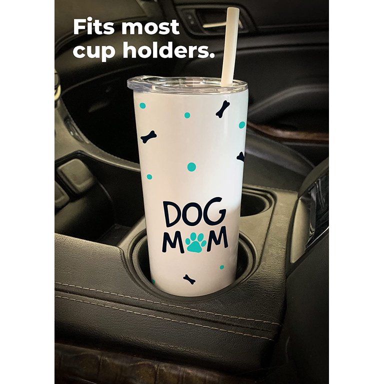 SassyCups Stainless Steel Dog Mom Tumbler, Cup For Dog Lover, White, Mint,  Black, 20 oz