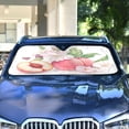 thumbnail image 4 of ALAZA Peach Flowers Windshield Sun Shade Car Foldable Sun Visor Block UV Rays Protector 55"x27.6", 4 of 8
