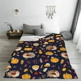 thumbnail image 5 of Bingfone Turkey And Autumn Print Flannel Fleece Blanket Throw Blanket for Bed,Sofa,Couch,Travel,Camping(40"x30" ), 5 of 8