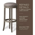 thumbnail image 3 of Maven Lane Eva Bar Stool in Reclaimed Oak Finish with Ronan Stone Vegan Leather, 3 of 7