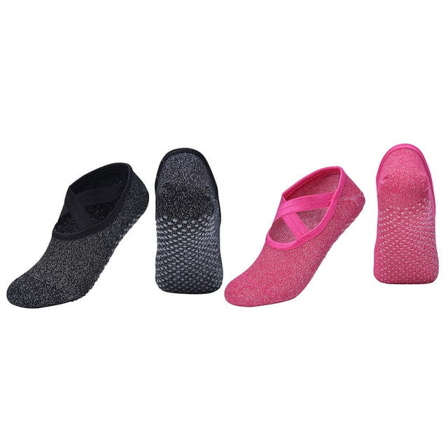 2 Pares de Calcetines de Yoga Macarena Antideslizantes para Mujer Pilates Barra Baile Gimnasio