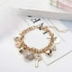 thumbnail image 4 of Pulsera de eslabones de oro - Extensor de 7" + 2" Pulseras de amor chapadas en oro de 14k para mujeres y niñas, con cristal, corazón de amor, llave, candado, pulsera con dijes Sincero Electrónica, 4 of 5