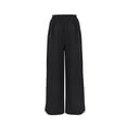 thumbnail image 4 of Wutalume Wide Leg Pants for Women Summer Casual, Flowing Beach Trousers with Elastic Waist for Vacation, Cruise, Holiday,Deep Red L, 4 of 5