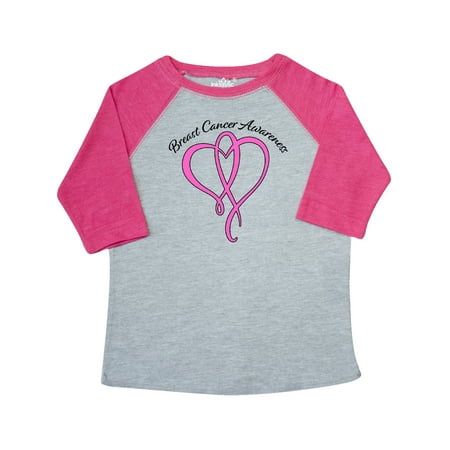 

Inktastic Breast Cancer Awareness with Pink Ribbon Heart Gift Toddler Boy or Toddler Girl T-Shirt
