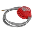 thumbnail image 3 of Dispositivo de bloqueo de seguridad para equipos de mantenimiento con bloqueo de cable de acero inoxidable ajustable L11, 3 of 12