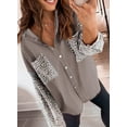 thumbnail image 4 of HOTAPEI Contrast Denim Jackets for Women Casual Boyfriend Jean Shacket Jacket Button Down Jean Jacket, 4 of 7