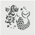 thumbnail image 1 of Elegant Mermaid Maiden with Butterfly Fish DIY Cookie Wall Craft Stencil - 11.5 Inch, 1 of 5