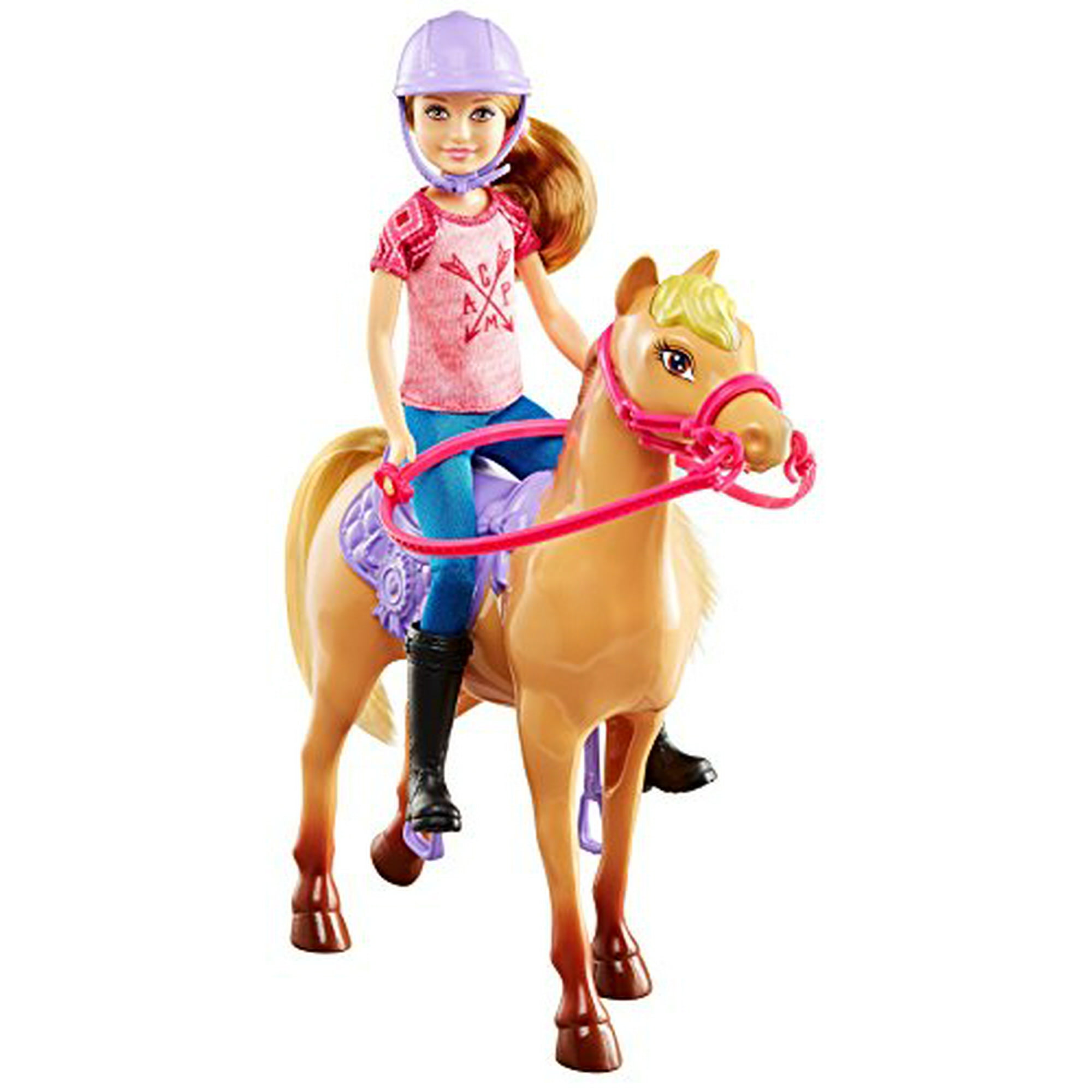 Barbie camping fun stacie doll horse set on sale